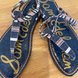 Sam Edelman Gigi Sandals Red, White, Blue-Size 7.5